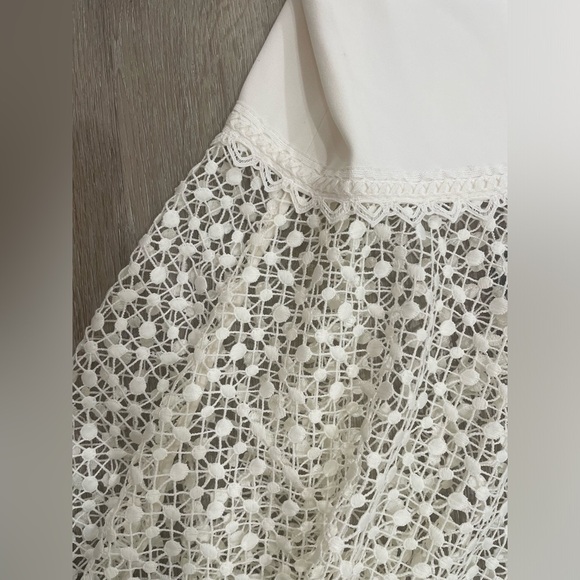 Jonathan Simkhai White Window Pane Lace Bandeau Midi Dress Bridal Wedding - Picture 10 of 16